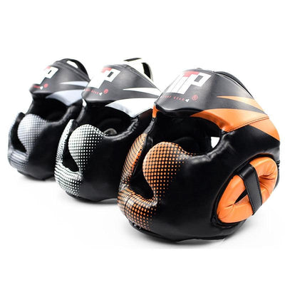 Good black boxing training Sanda protective gear helmet enclosed helmet