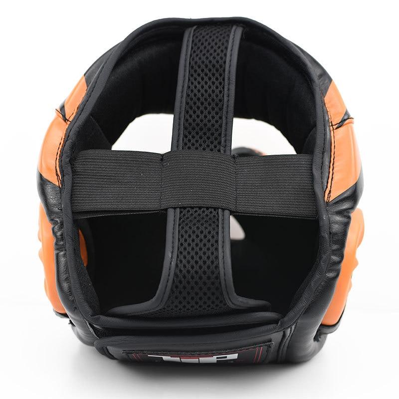 Good black boxing training Sanda protective gear helmet enclosed helmet